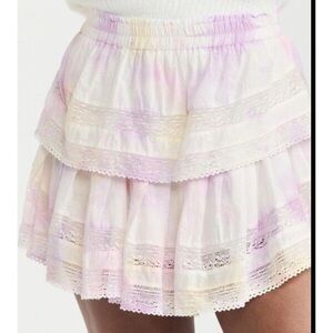 Love shack fancy ruffle mini skirt